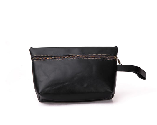 Uni Zipper Genuine Leather Cosmo Bag