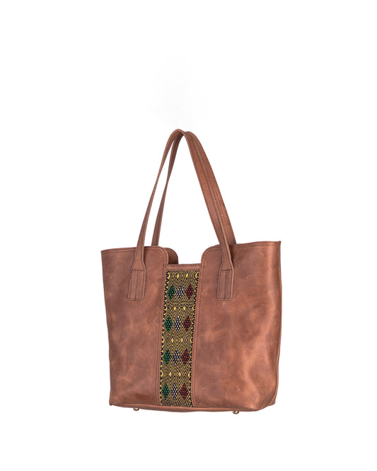 Brown Tibeb Tote Bag